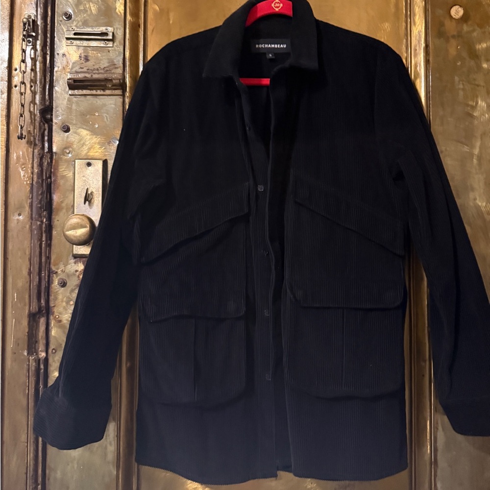 Men's Black Corduroy Shirt Jacket